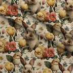 Bunny Blooms Pattern 3 Minky Fabric — plush minky folded close-up preview (mv-minky-v1:lying)