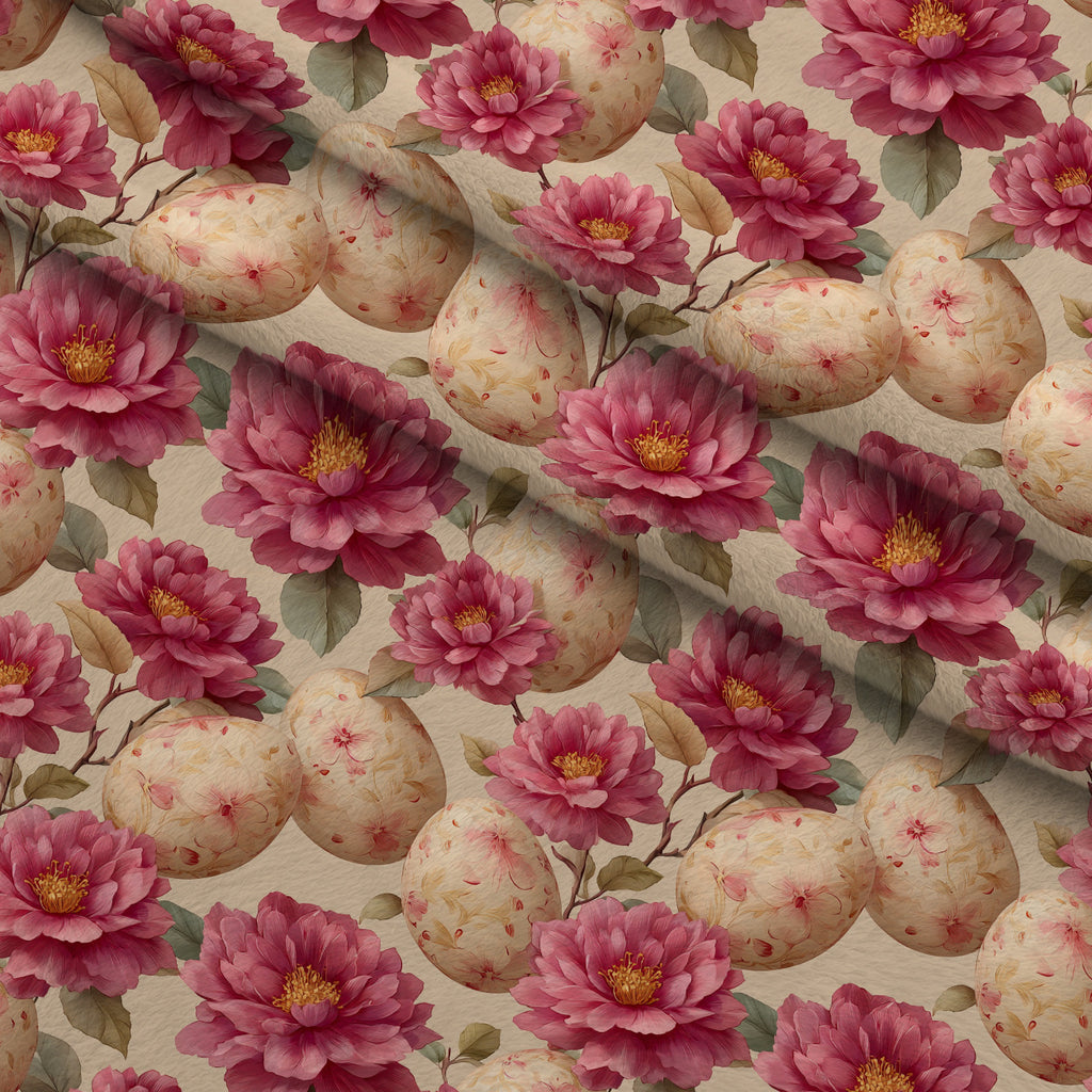 Bunny Blooms Pattern 30 Minky Fabric — plush minky folded close-up preview (mv-minky-v1:lying)
