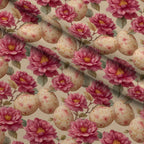 Bunny Blooms Pattern 30 Minky Fabric — plush minky folded close-up preview (mv-minky-v1:lying)