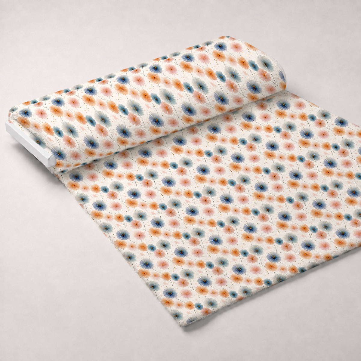 Bunny Blooms Pattern 37 Minky Fabric — plush minky unrolled bolt preview (mv-minky-v1:bolt)