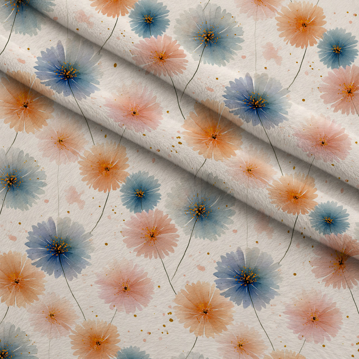 Bunny Blooms Pattern 37 Minky Fabric — plush minky folded close-up preview (mv-minky-v1:lying)