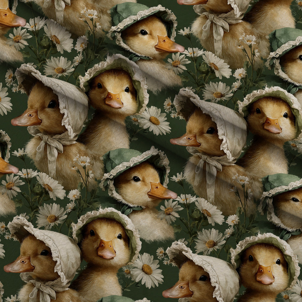 Bunny Blooms Pattern 43 Minky Fabric — plush minky folded close-up preview (mv-minky-v1:lying)