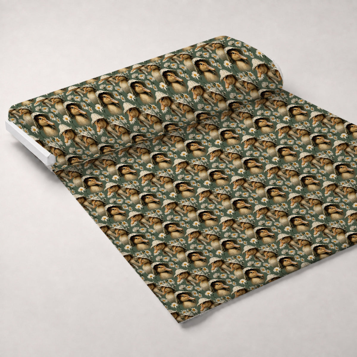 Bunny Blooms Pattern 44 Minky Fabric — plush minky unrolled bolt preview (mv-minky-v1:bolt)