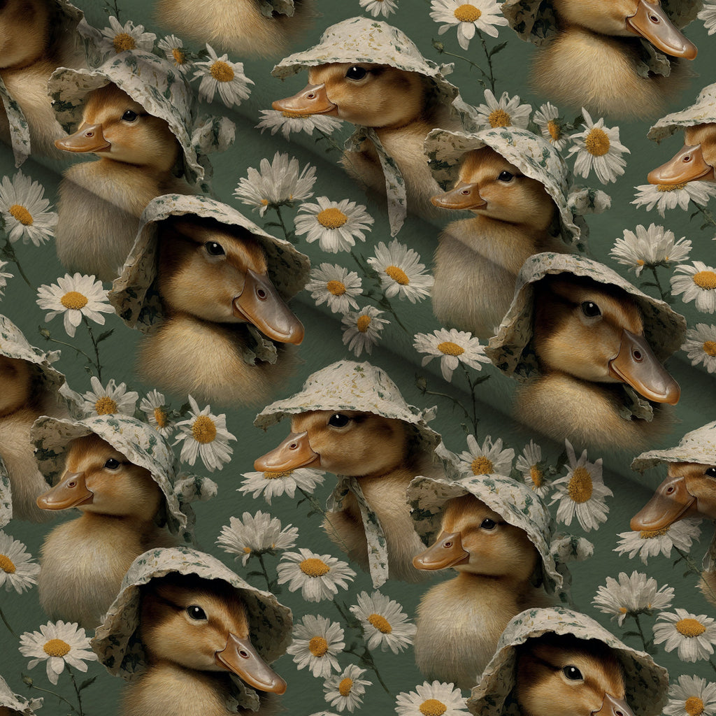 Bunny Blooms Pattern 44 Minky Fabric — plush minky folded close-up preview (mv-minky-v1:lying)