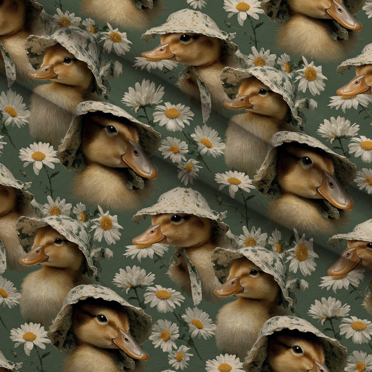 Bunny Blooms Pattern 44 Minky Fabric — plush minky folded close-up preview (mv-minky-v1:lying)