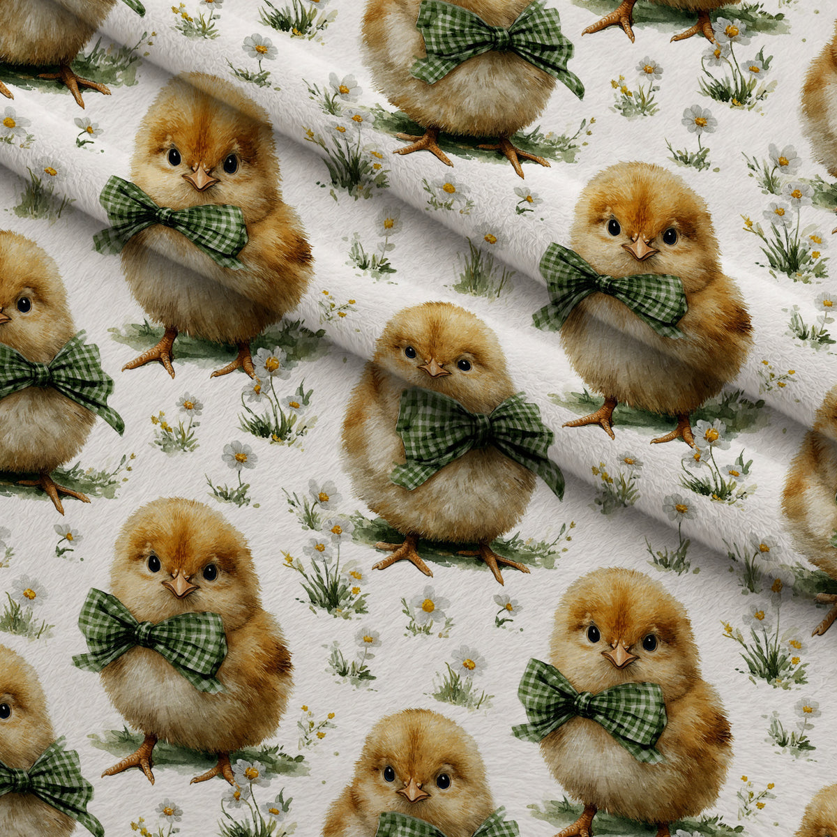 Bunny Blooms Pattern 45 Minky Fabric — plush minky folded close-up preview (mv-minky-v1:lying)