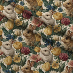 Bunny Blooms Pattern 47 Minky Fabric — plush minky folded close-up preview (mv-minky-v1:lying)