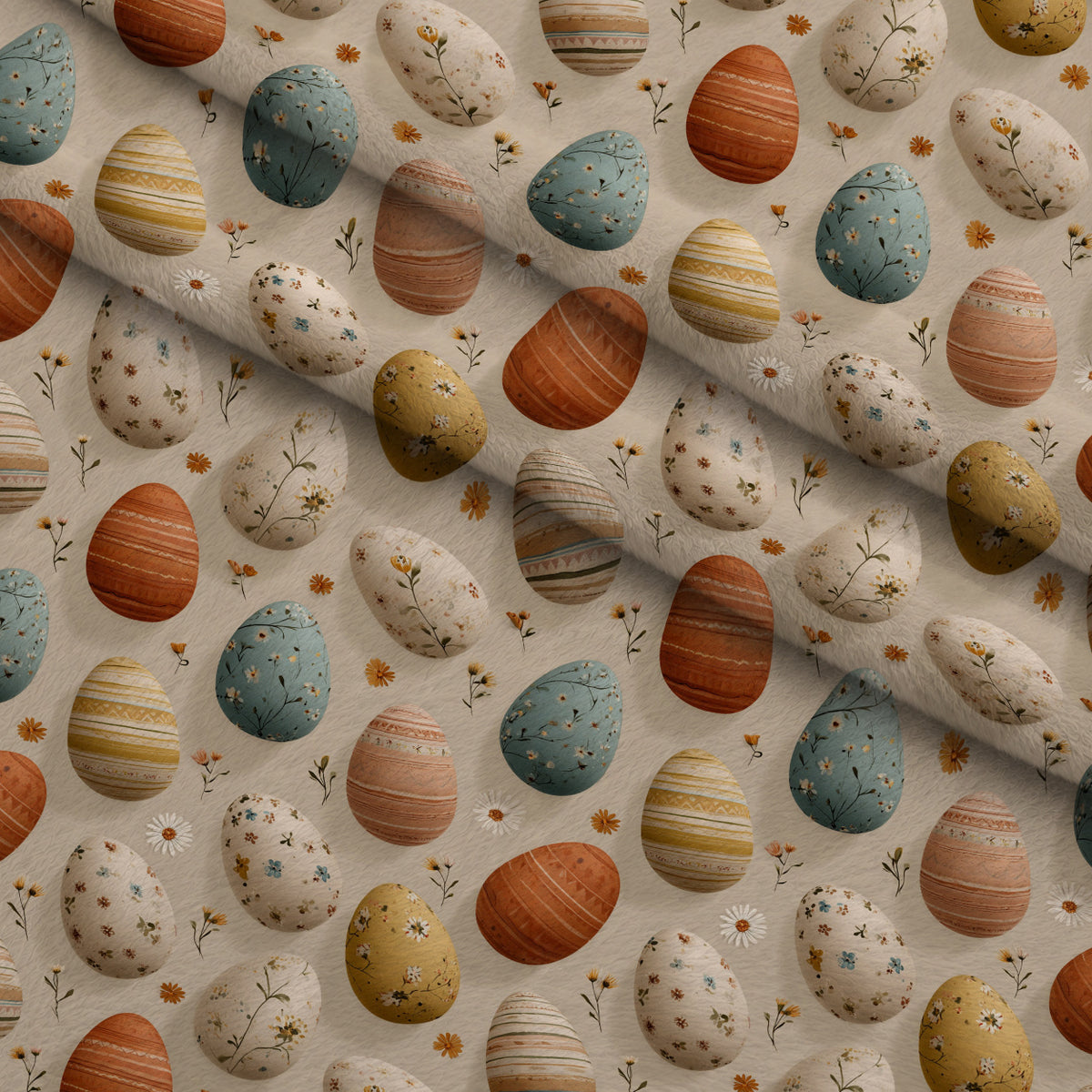 Bunny Blooms Pattern 5 Minky Fabric — plush minky folded close-up preview (mv-minky-v1:lying)