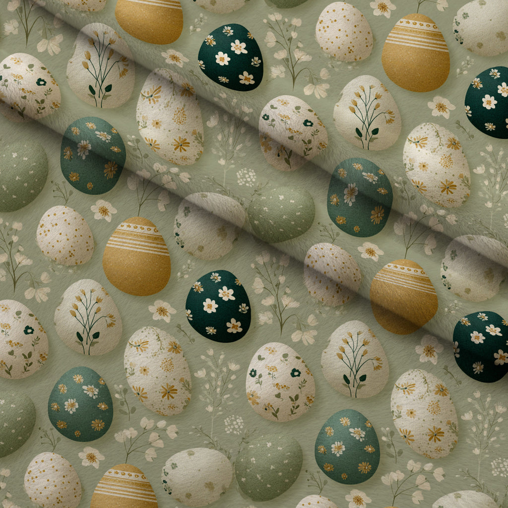 Bunny Blooms Pattern 6 Minky Fabric — plush minky folded close-up preview (mv-minky-v1:lying)
