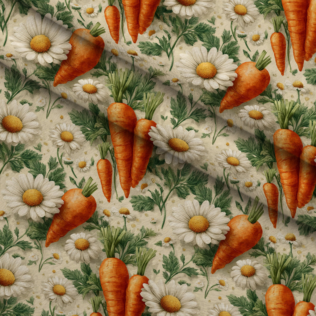 Bunny Blooms Pattern 9 Minky Fabric — plush minky folded close-up preview (mv-minky-v1:lying)