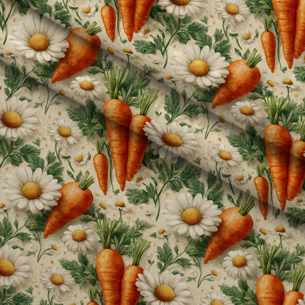 Bunny Blooms Pattern 9 Minky Fabric — plush minky folded close-up preview (mv-minky-v1:lying)