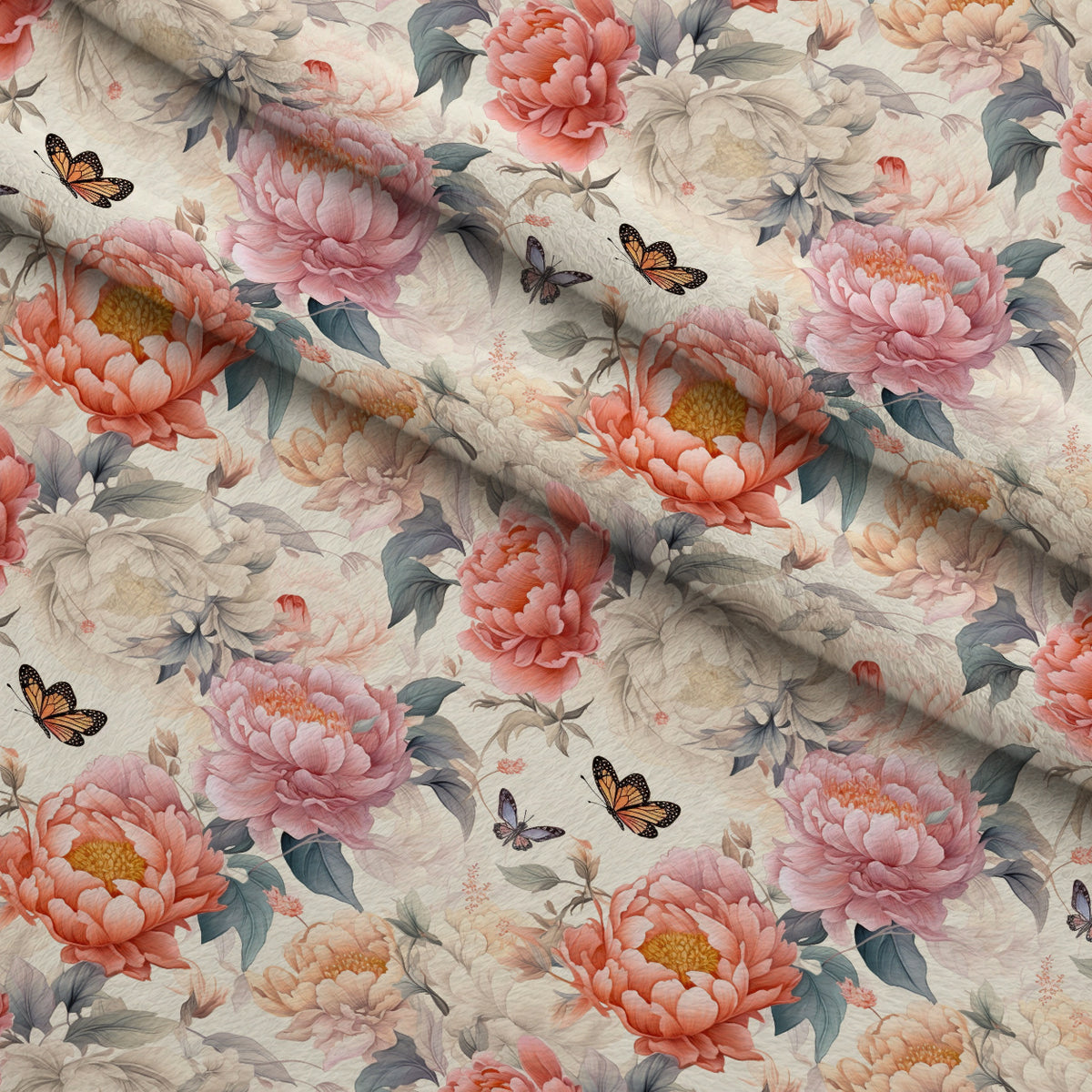 Butterfly Dance Pattern 12 Minky Fabric — plush minky folded close-up preview (mv-minky-v1:lying)
