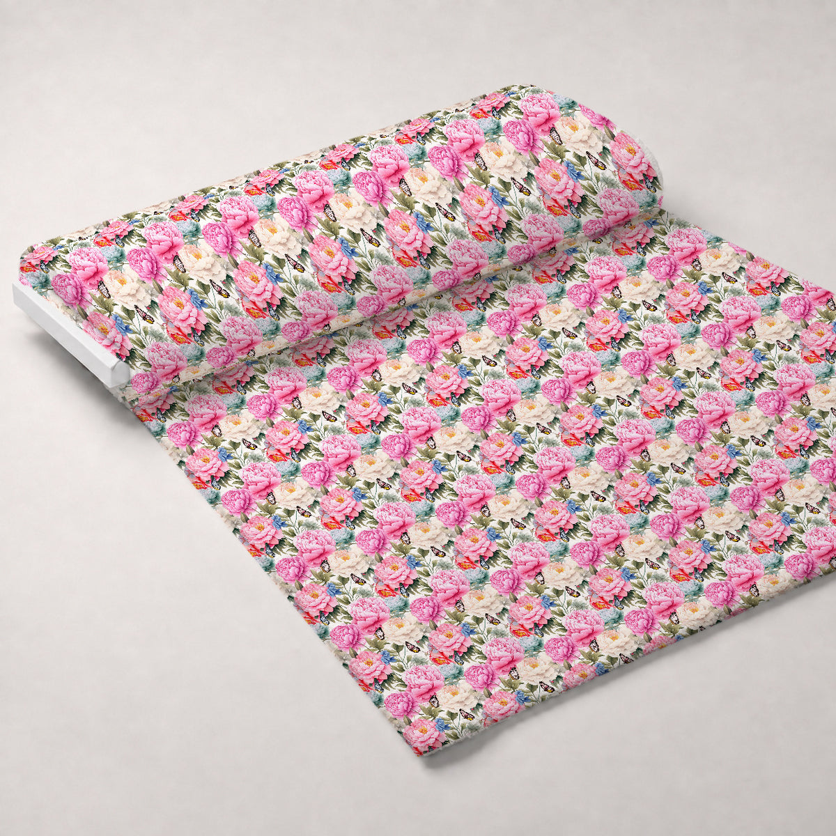 Butterfly Dance Pattern 2 Minky Fabric — plush minky unrolled bolt preview (mv-minky-v1:bolt)