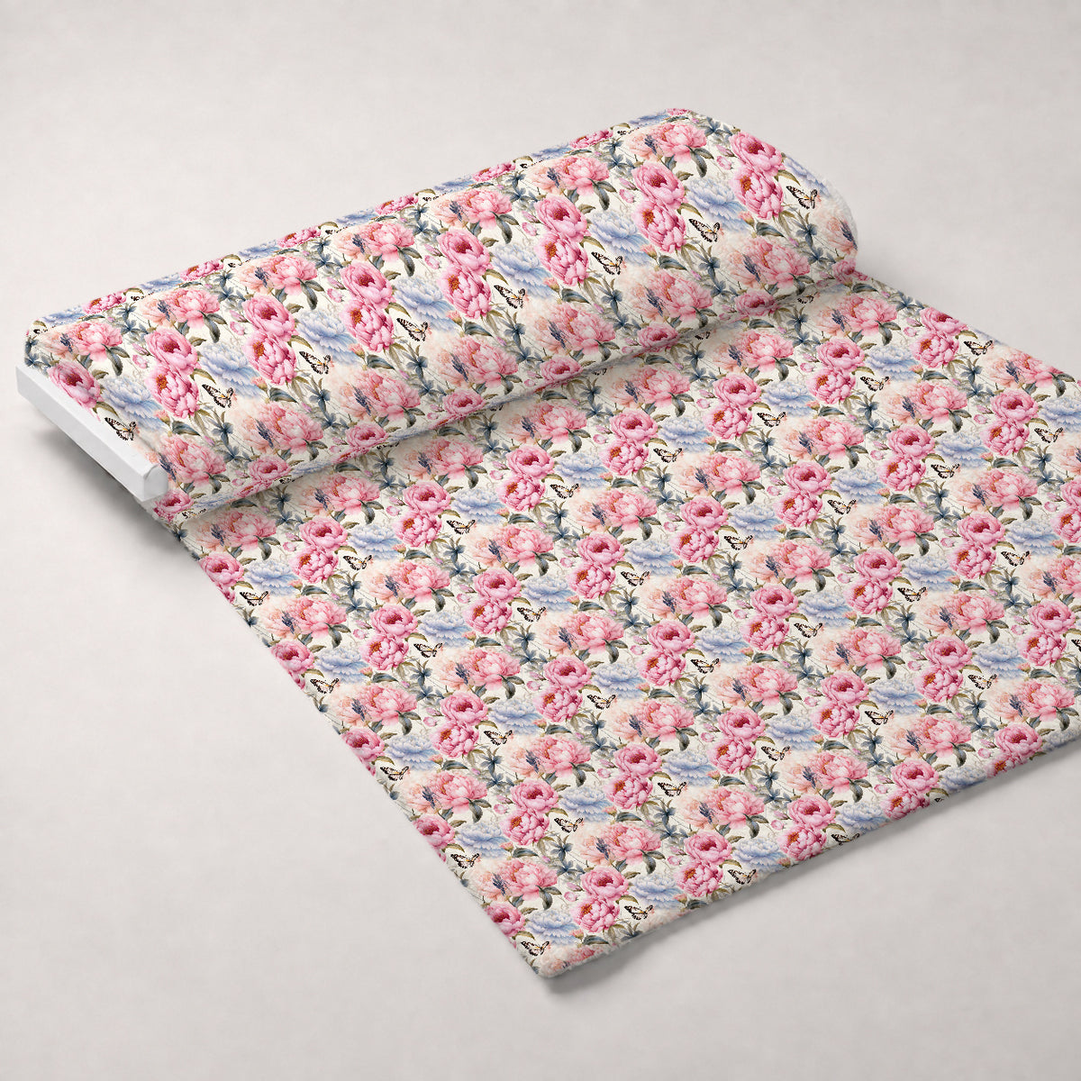 Butterfly Dance Pattern 5 Minky Fabric — plush minky unrolled bolt preview (mv-minky-v1:bolt)