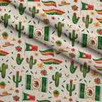 Cactus Fiesta Pattern 1 Minky Fabric — plush minky folded close-up preview (mv-minky-v1:lying)