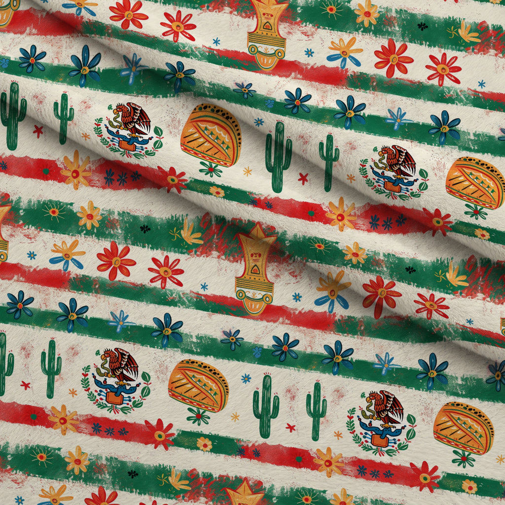 Cactus Fiesta Pattern 18 Minky Fabric — plush minky folded close-up preview (mv-minky-v1:lying)