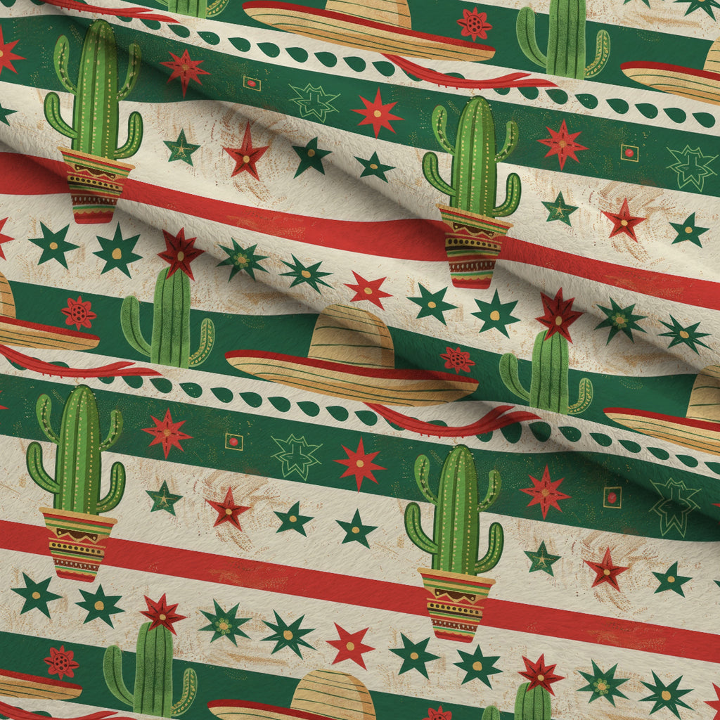 Cactus Fiesta Pattern 21 Minky Fabric — plush minky folded close-up preview (mv-minky-v1:lying)