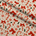 Candy Cane Evergreen Pattern 12 Minky Fabric — plush minky folded close-up preview (mv-minky-v1:lying)