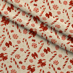 Candy Cane Evergreen Pattern 16 Minky Fabric — plush minky folded close-up preview (mv-minky-v1:lying)