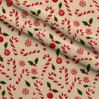 Candy Cane Evergreen Pattern 7 Minky Fabric — plush minky folded close-up preview (mv-minky-v1:lying)