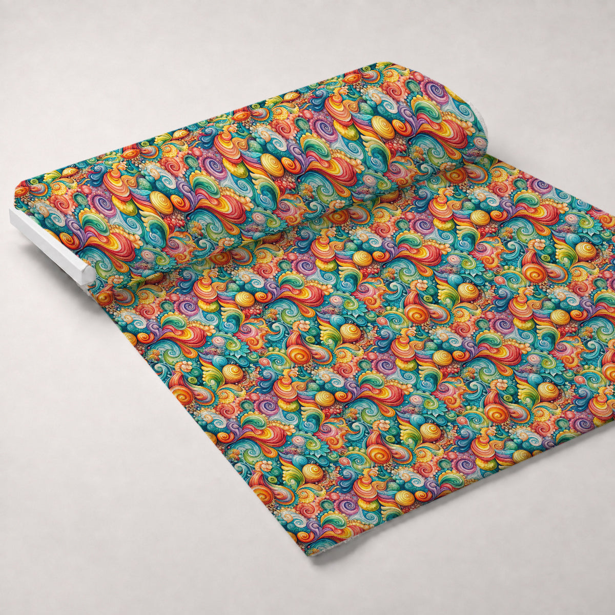 Carnival Swirls Pattern 1 Minky Fabric — plush minky unrolled bolt preview (mv-minky-v1:bolt)