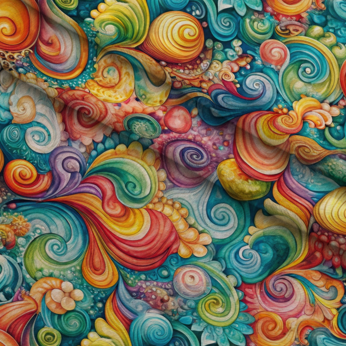 Carnival Swirls Pattern 1 Minky Fabric — plush minky folded close-up preview (mv-minky-v1:lying)