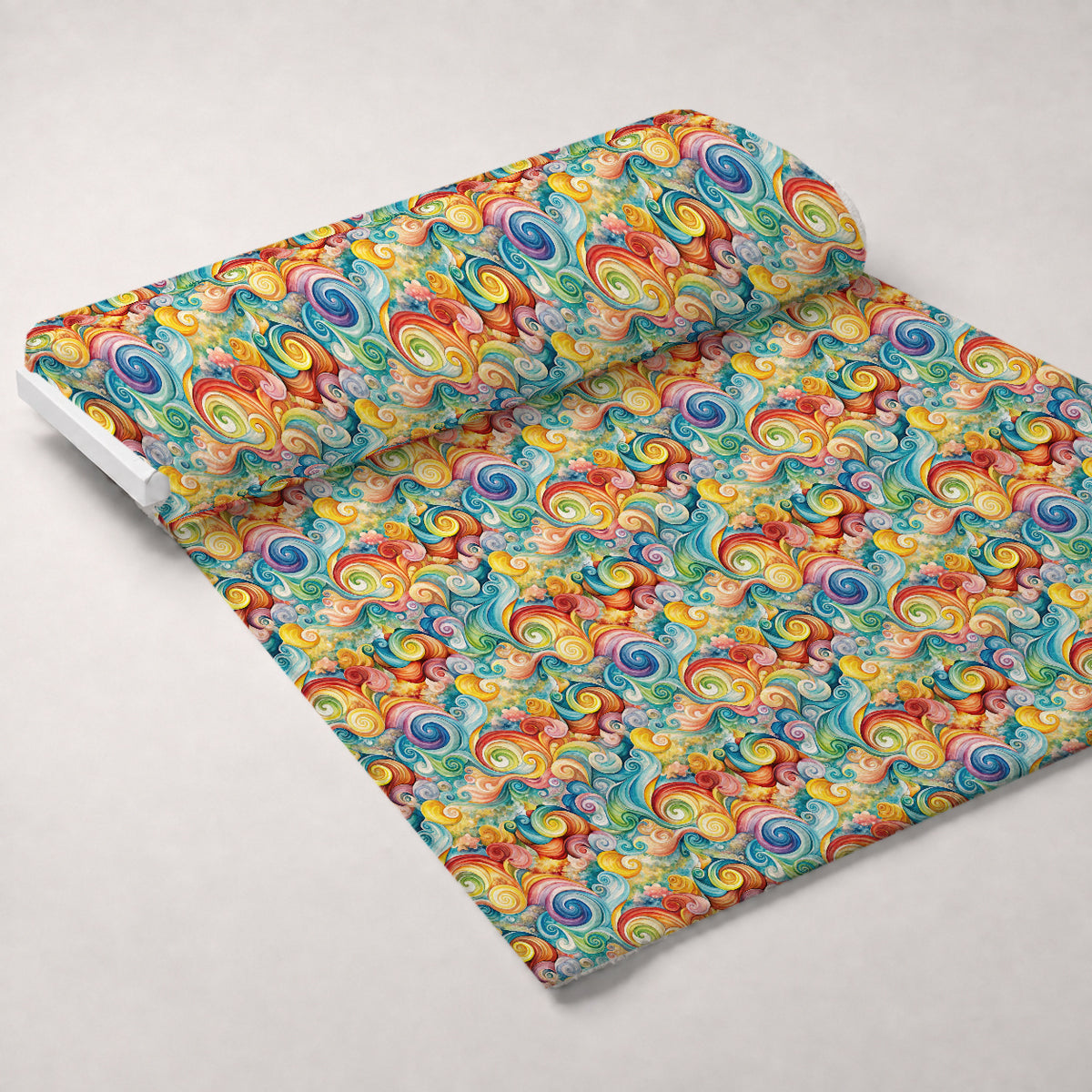 Carnival Swirls Pattern 2 Minky Fabric — plush minky unrolled bolt preview (mv-minky-v1:bolt)