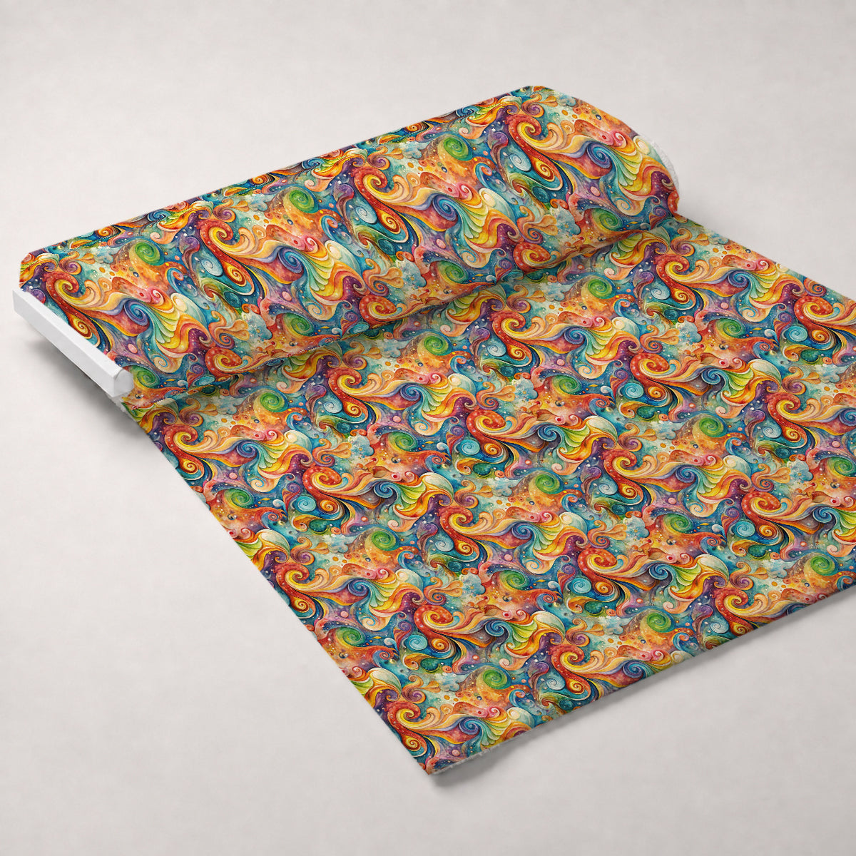 Carnival Swirls Pattern 7 Minky Fabric — plush minky unrolled bolt preview (mv-minky-v1:bolt)