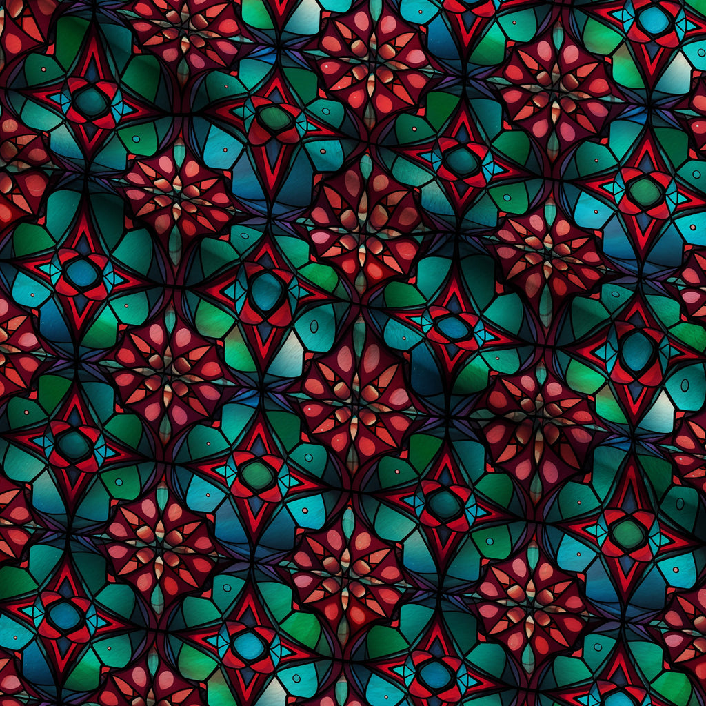Cathedral Blooms Pattern 10 Minky Fabric — plush minky folded close-up preview (mv-minky-v1:lying)