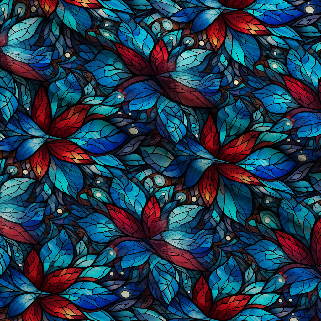 Cathedral Blooms Pattern 17 Minky Fabric — plush minky folded close-up preview (mv-minky-v1:lying)