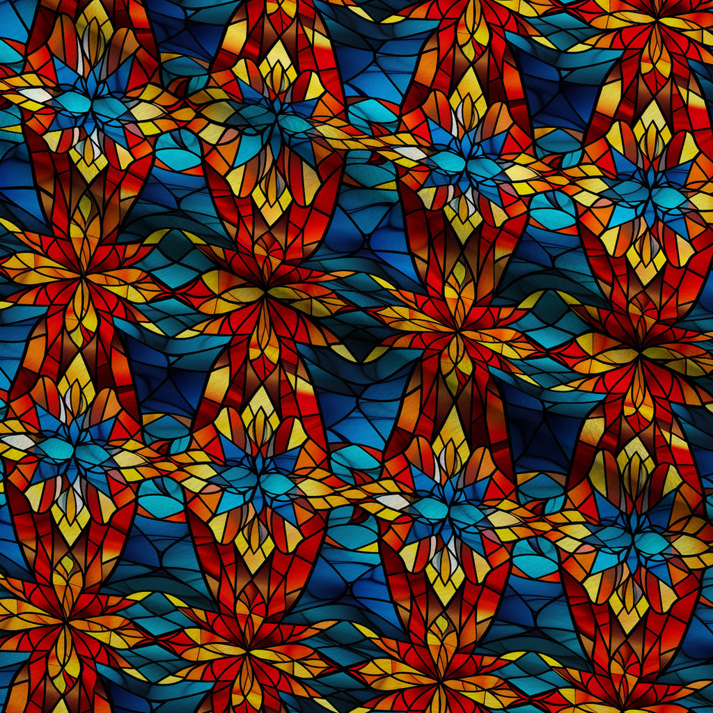 Cathedral Blooms Pattern 18 Minky Fabric — plush minky folded close-up preview (mv-minky-v1:lying)