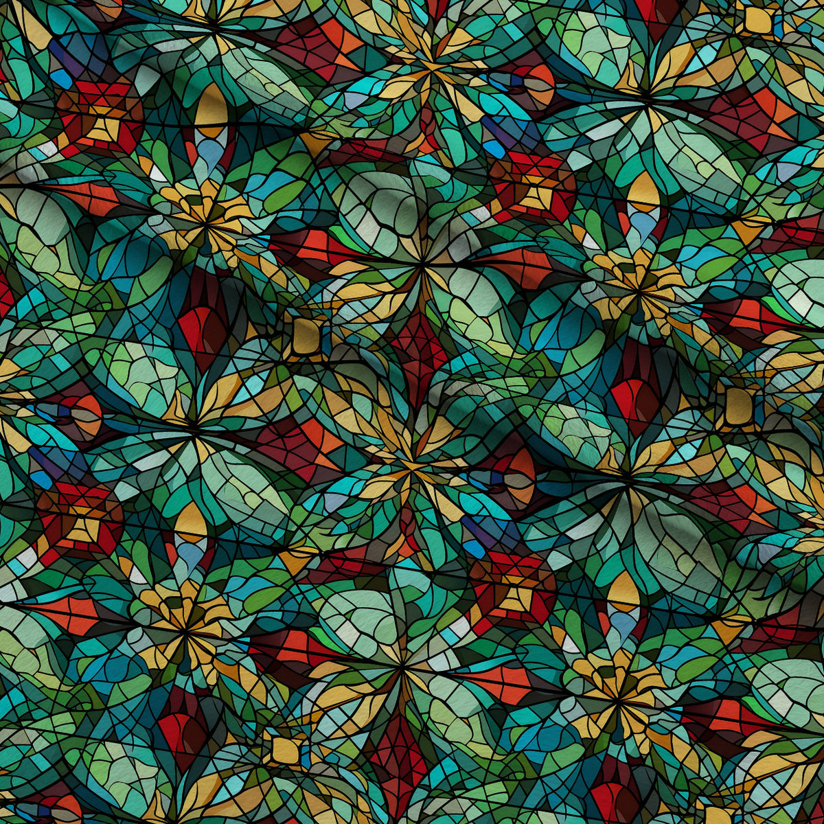 Cathedral Blooms Pattern 19 Minky Fabric — plush minky folded close-up preview (mv-minky-v1:lying)