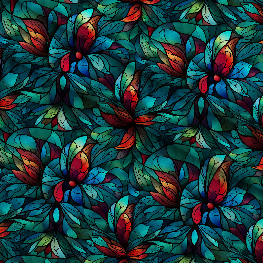 Cathedral Blooms Pattern 20 Minky Fabric — plush minky folded close-up preview (mv-minky-v1:lying)