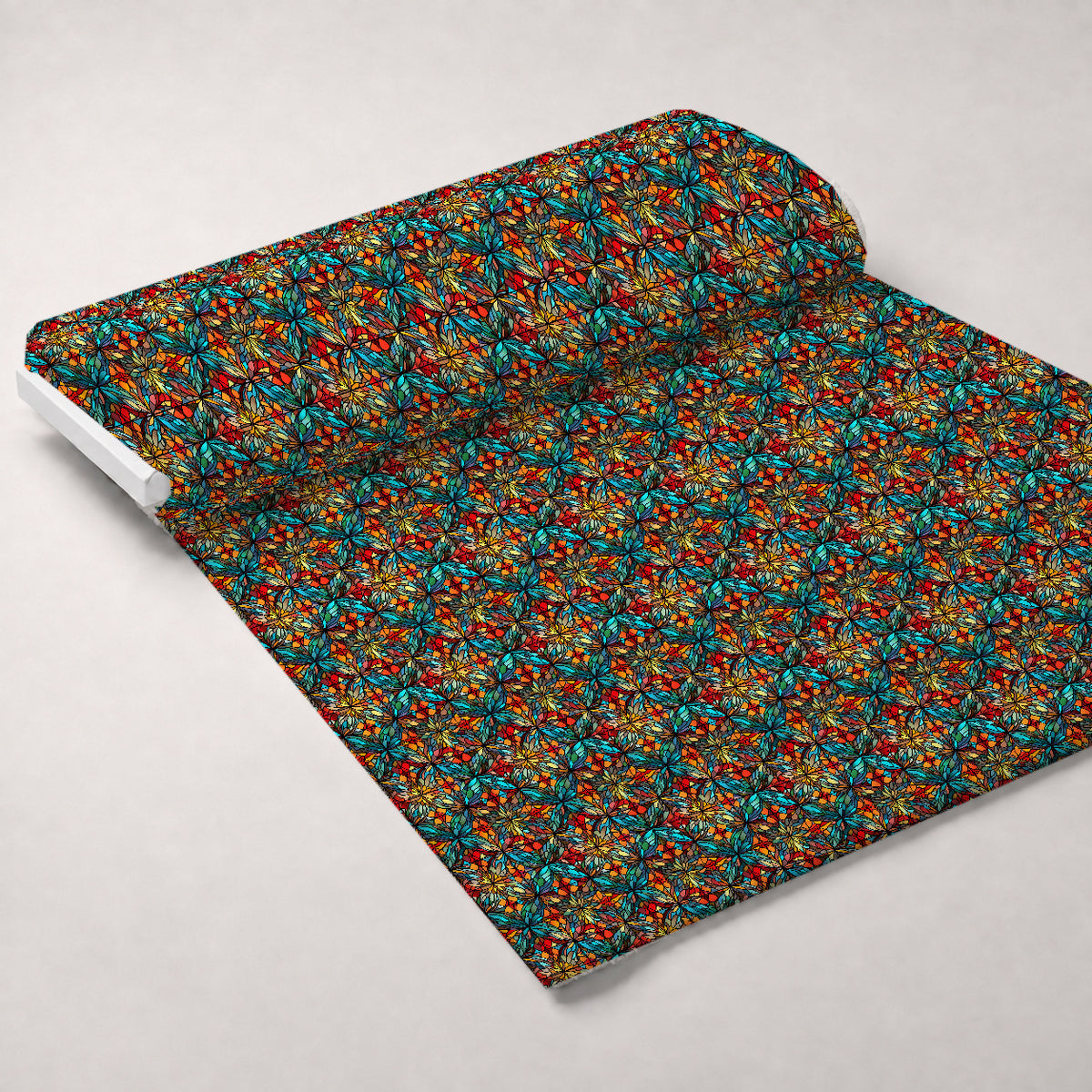 Cathedral Blooms Pattern 21 Minky Fabric — plush minky unrolled bolt preview (mv-minky-v1:bolt)