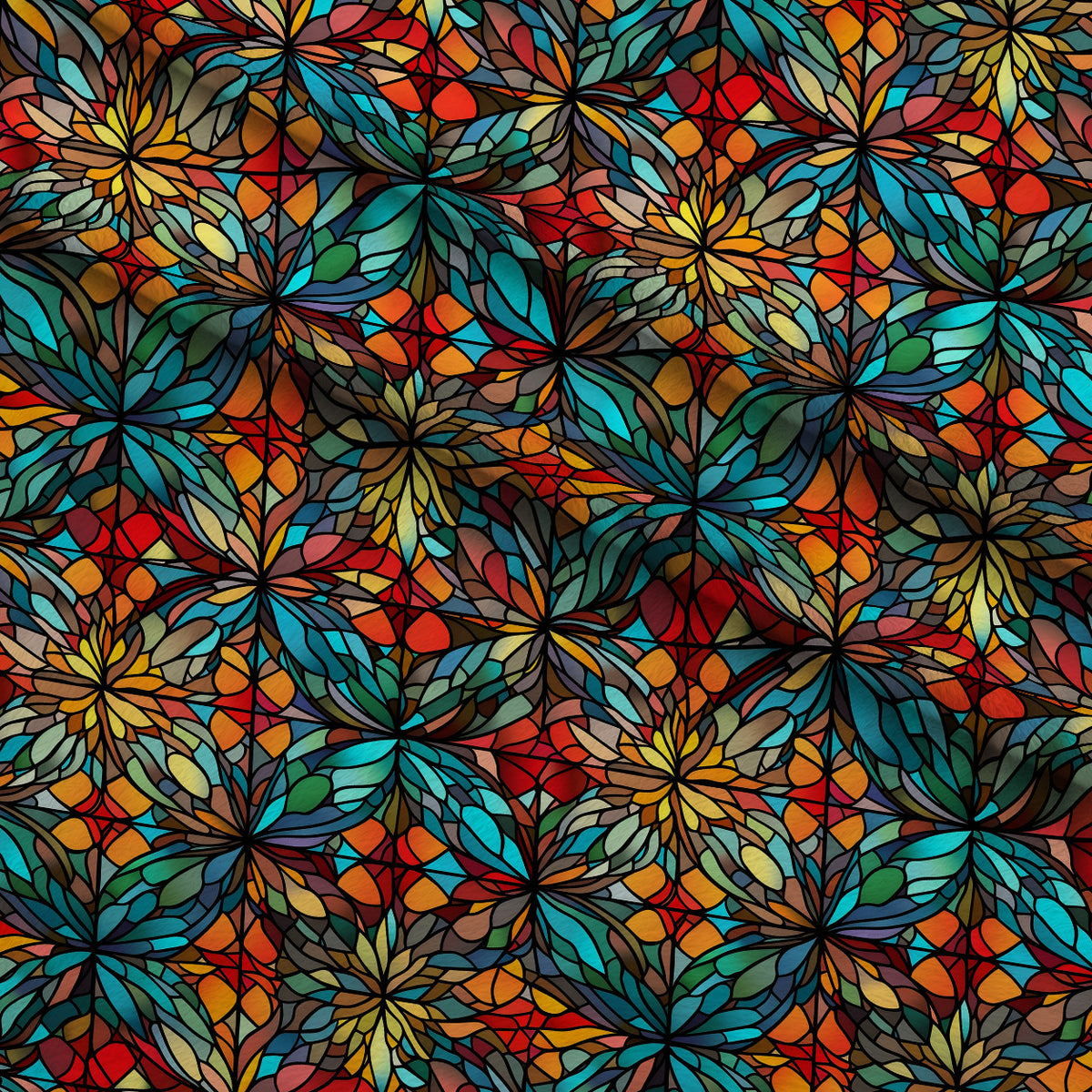 Cathedral Blooms Pattern 21 Minky Fabric — plush minky folded close-up preview (mv-minky-v1:lying)