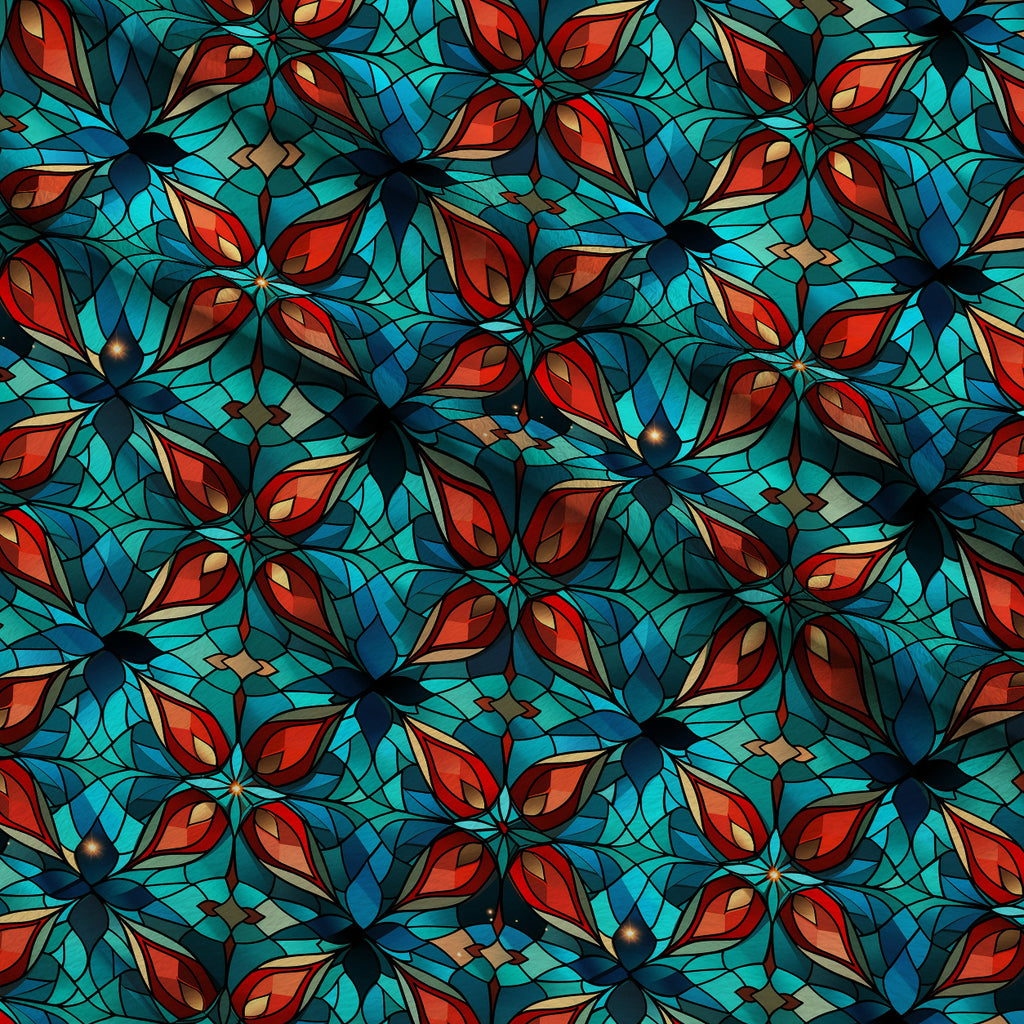 Cathedral Blooms Pattern 22 Minky Fabric — plush minky folded close-up preview (mv-minky-v1:lying)