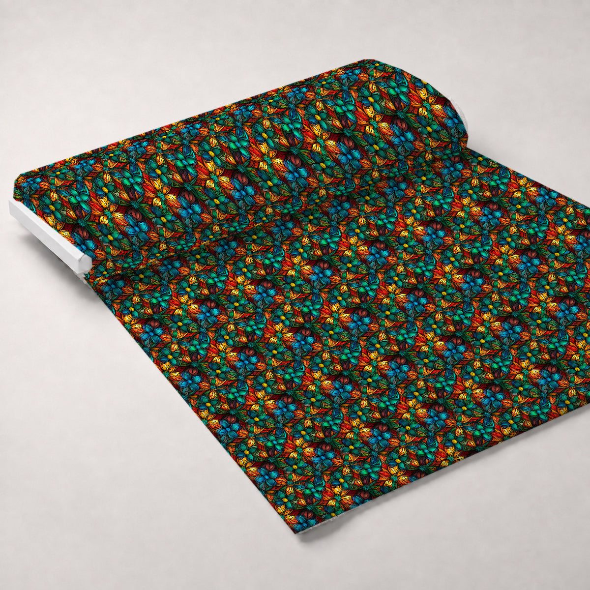 Cathedral Blooms Pattern 23 Minky Fabric — plush minky unrolled bolt preview (mv-minky-v1:bolt)