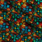 Cathedral Blooms Pattern 23 Minky Fabric — plush minky folded close-up preview (mv-minky-v1:lying)