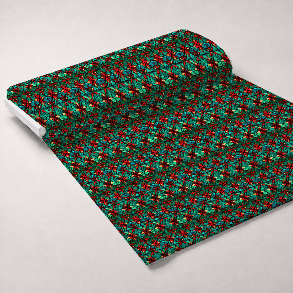 Cathedral Blooms Pattern 6 Minky Fabric — plush minky unrolled bolt preview (mv-minky-v1:bolt)
