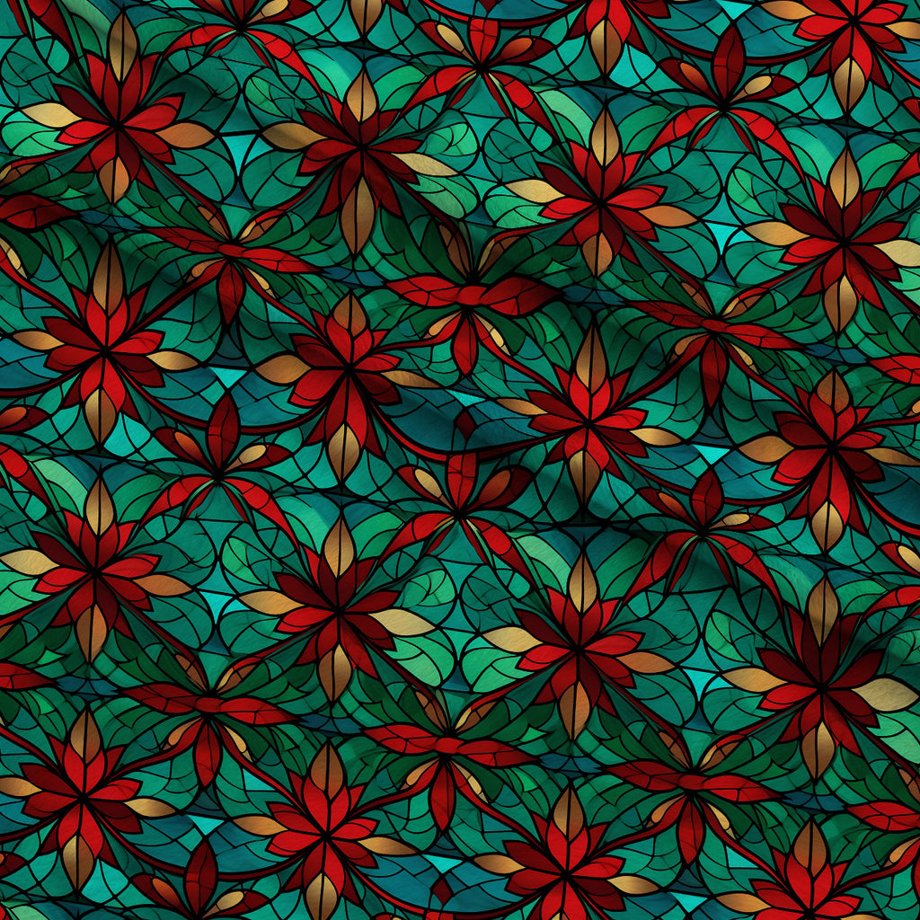 Cathedral Blooms Pattern 6 Minky Fabric — plush minky folded close-up preview (mv-minky-v1:lying)
