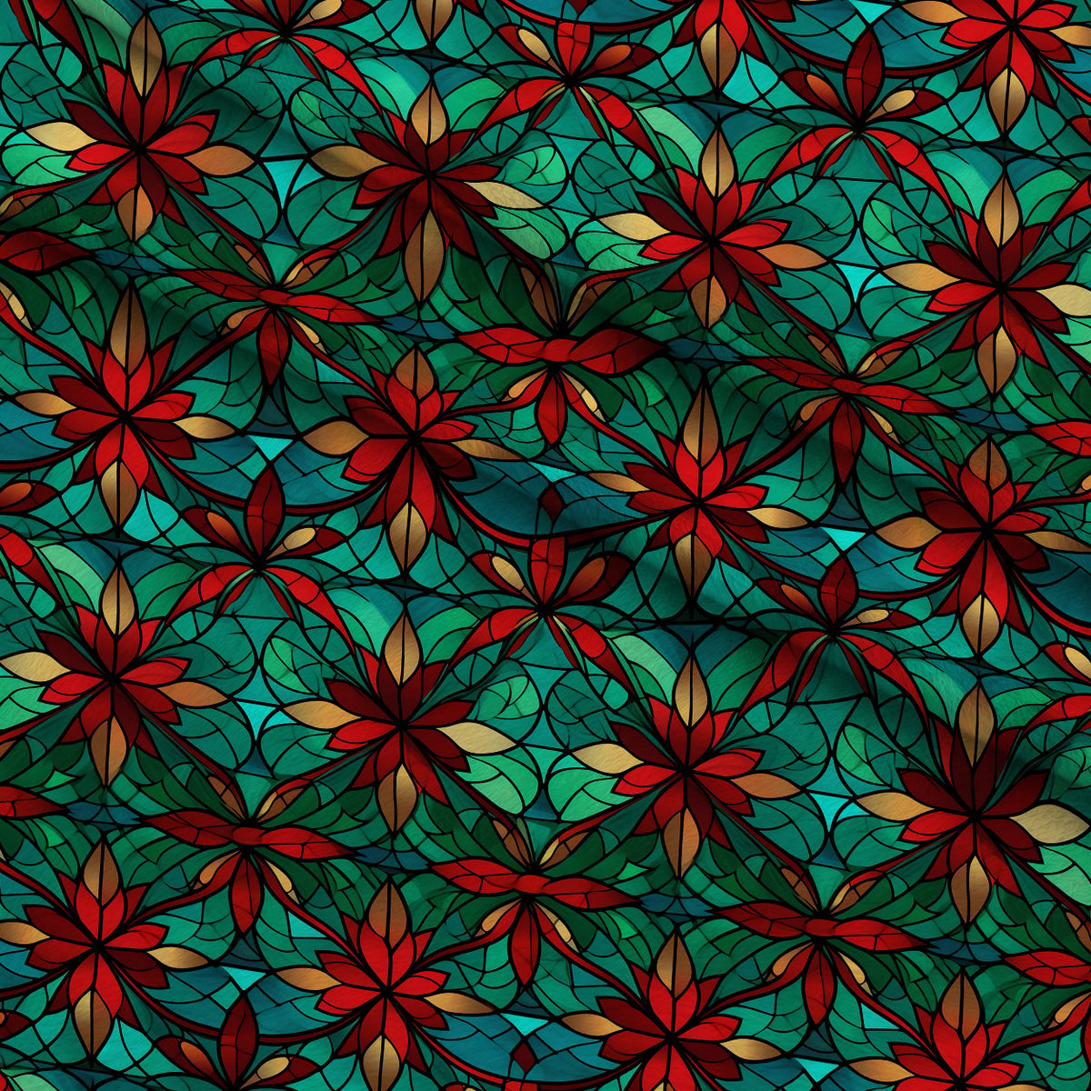 Cathedral Blooms Pattern 6 Minky Fabric — plush minky folded close-up preview (mv-minky-v1:lying)