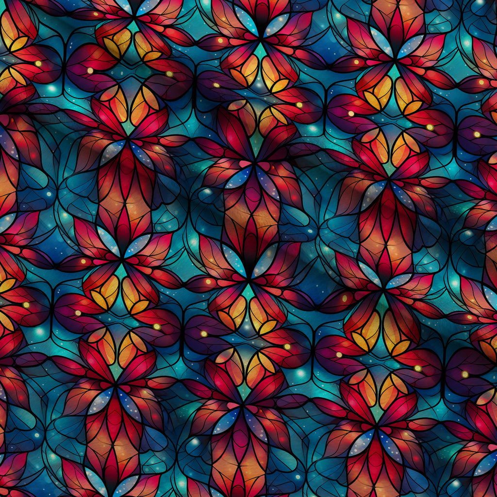Cathedral Blooms Pattern 7 Minky Fabric — plush minky folded close-up preview (mv-minky-v1:lying)
