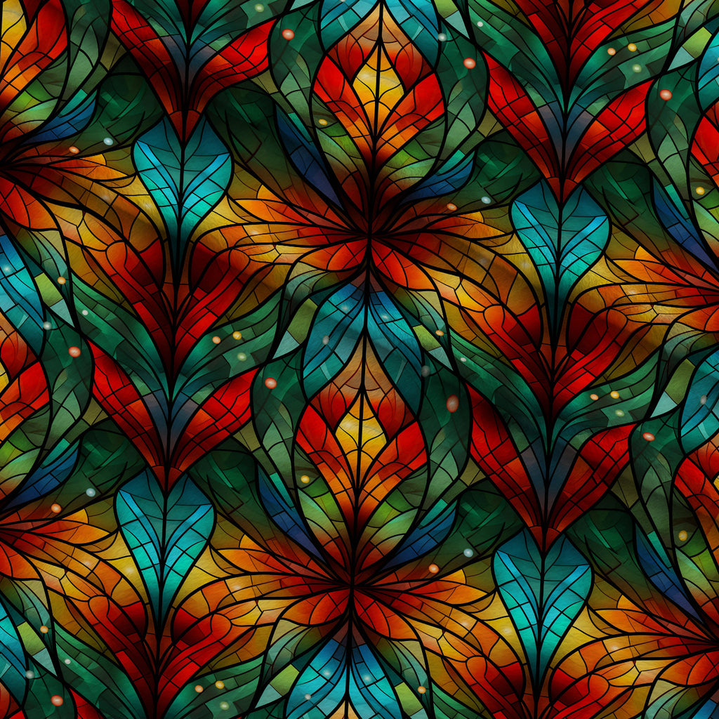 Cathedral Blooms Pattern 9 Minky Fabric — plush minky folded close-up preview (mv-minky-v1:lying)