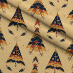Chieftain Spirit Pattern 2 Minky Fabric — plush minky folded close-up preview (mv-minky-v1:lying)