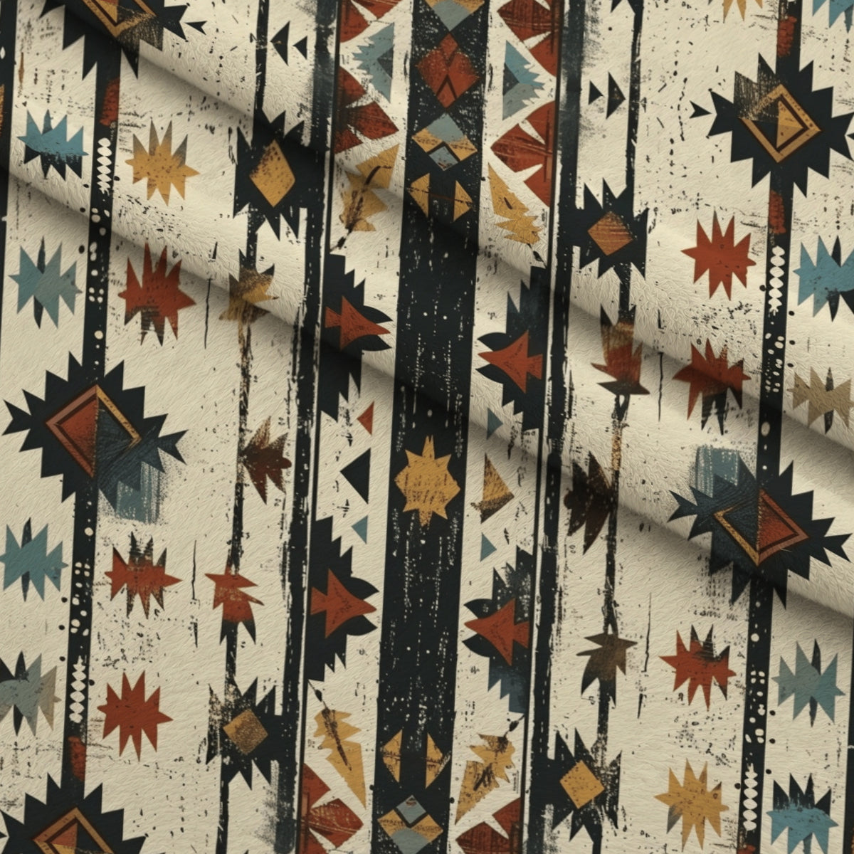 Chieftain Spirit Pattern 3 Minky Fabric — plush minky folded close-up preview (mv-minky-v1:lying)
