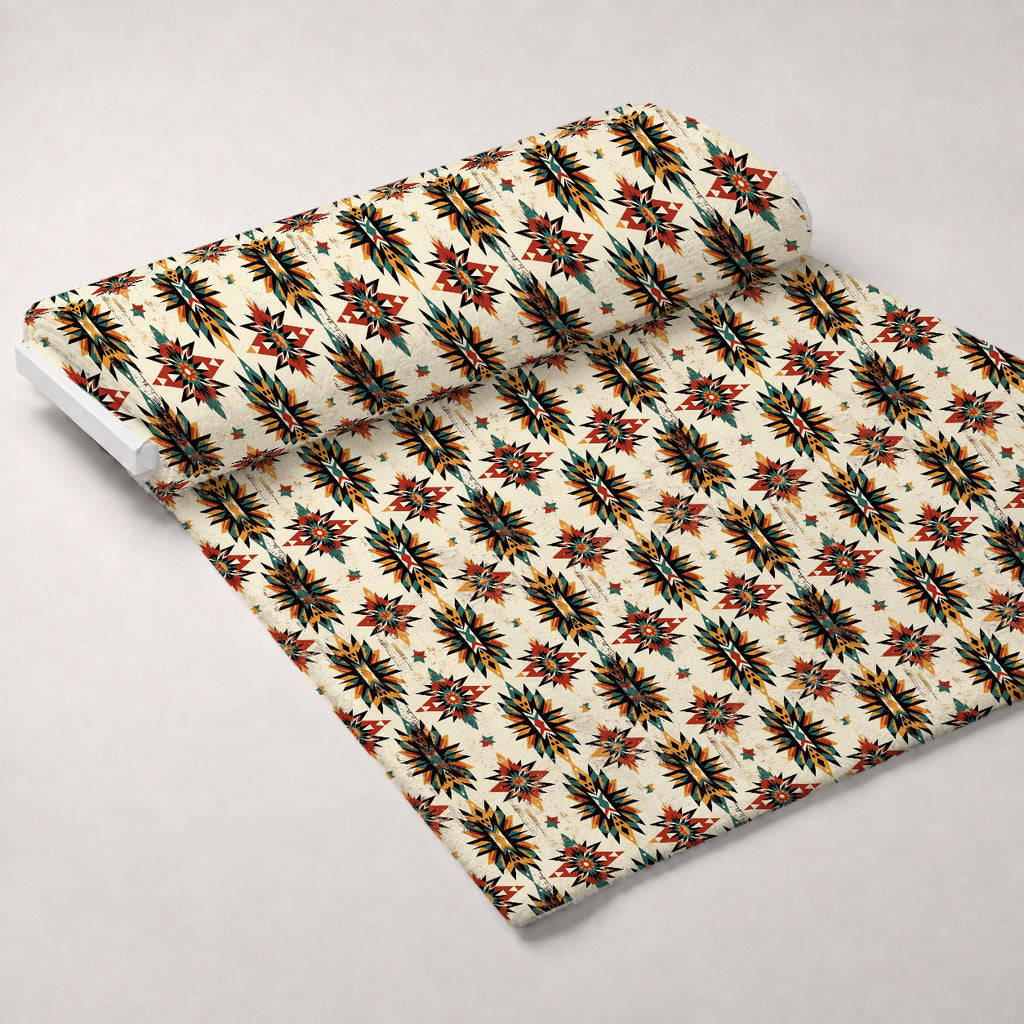 Chieftain Spirit Pattern 4 Minky Fabric — plush minky unrolled bolt preview (mv-minky-v1:bolt)