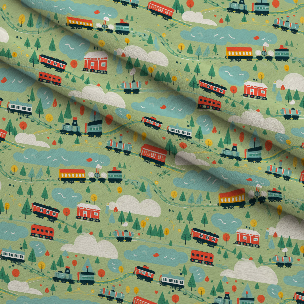 Choo Choo Village Pattern 13 Minky Fabric — plush minky folded close-up preview (mv-minky-v1:lying)