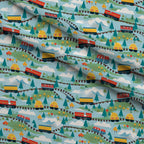 Choo Choo Village Pattern 14 Minky Fabric — plush minky folded close-up preview (mv-minky-v1:lying)