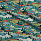 Choo Choo Village Pattern 15 Minky Fabric — plush minky folded close-up preview (mv-minky-v1:lying)