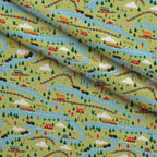 Choo Choo Village Pattern 16 Minky Fabric — plush minky folded close-up preview (mv-minky-v1:lying)